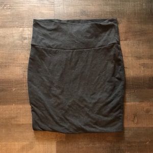 Heathered grey bodycon skirt